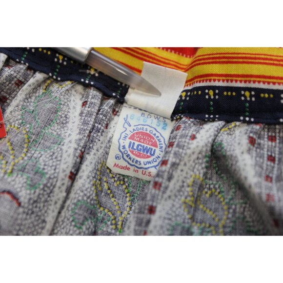 Women's puff sleeve floral boho folk blouse A-line maxi skirt two piece set Unio - Picture 12 of 16